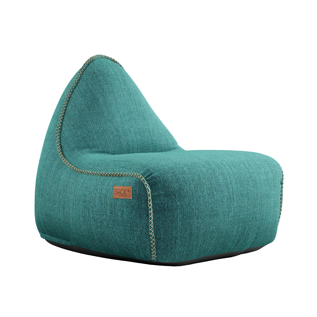 Cobana Lounge Chair in Petrol Melange mit Rückenlehne, wasserabweisend und formstabil, für drinnen und draußen. | Cobana Lounge Chair - Cobana Petrol Melange | SACKit
