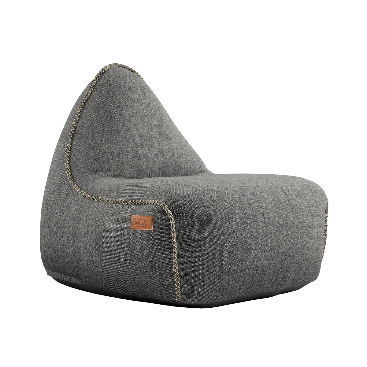 Cobana Lounge Chair in grauem Olefin - Stoff mit Rückenlehne, formstabil und wasserabweisend. | Cobana Lounge Chair - Cobana Grey | SACKit