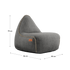 Cobana Lounge Chair in grauem Olefin - Stoff mit Rückenlehne, formstabil und wasserabweisend. | Cobana Lounge Chair - Cobana Grey | SACKit