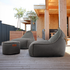 Cobana Lounge Chair in grauem Olefin - Stoff mit Rückenlehne, moderner Loungesessel für drinnen und draußen | Cobana Lounge Chair - Cobana Grey | SACKit