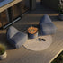 Cobana Lounge Chair Sækkestol in Cobana Grey mit Rückenlehne, weich und formstabil. | Cobana Lounge Chair - Kirra Indigo | SACKit