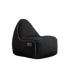 Cobana Junior Lounge Chair in schwarzem, wasserabweisendem und scheuerfestem Material, handgenähte Stiche sichtbar. | Cobana Junior Lounge Chair - Cobana Black | SACKit