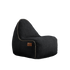 Cobana Junior Lounge Chair in schwarzem, wasserabweisendem und scheuerfestem Material, handgenähte Stiche sichtbar. | Cobana Junior Lounge Chair - Cobana Black | SACKit