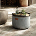 Runder Cobana Pouf in grauem Cobana - Polsterstoff, innen mit EPS - Kugeln gefüllt. | Cobana Pouf - Cobana Brown | SACKit