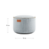 Runder Cobana Pouf in grauem, wasserabweisendem Cobana - Polsterstoff mit feiner Struktur. | Cobana Pouf - Cobana Brown | SACKit