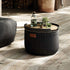 Runder Cobana Pouf in grauem Cobana - Polsterstoff, 50 x 35 cm, für Innen - und Außenbereich. | Cobana Pouf - Cobana Black | SACKit