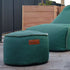 Runder Cobana Pouf in Cobana Grey mit feiner Struktur aus wasserabweisendem Stoff. | Cobana Pouf - Cobana Petrol Melange | SACKit