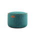 Runder Cobana Pouf in petrol melange aus wasserabweisendem Polsterstoff, 50x35 cm. | Cobana Pouf - Cobana Petrol Melange | SACKit