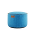 Runder Cobana Pouf in Türkis aus wasserabweisendem, scheuerbeständigem Stoff, 50 x 35 cm. | Cobana Pouf - Cobana Turkis | SACKit