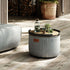 Runder Cobana Pouf in Cobana Grey mit robustem, wasserabweisendem Stoff und EPS - Füllung. | Cobana Pouf - Cobana Sand Melange | SACKit