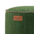 Runder Cobana Pouf in grauem, scheuerbeständigem Polsterstoff mit handgenähten Details. | Cobana Pouf - Cobana Green | SACKit