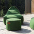Runder Cobana Pouf in Cobana Grey aus wasserabweisendem Polsterstoff, 50 x 35 cm. | Cobana Pouf - Cobana Green | SACKit