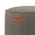 Runder Cobana Pouf in Cobana Grey aus wasserabweisendem Polsterstoff, 50 x 35 cm. | Cobana Pouf - Cobana Taupe | SACKit