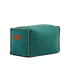 Quadratischer Cobana Square Pouf in petrol Melange mit wasserabweisendem Stoff und handgenähten Stichen | Cobana Square Pouf - Cobana Petrol Melange | SACKit