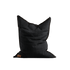 Schwarzer Cobana Beanbag Sækkestol und Puf aus wasserabweisendem Material, handgenähte Stiche sichtbar. | Cobana Beanbag - Cobana Black | SACKit