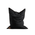 Schwarzer Cobana Beanbag Sækkestol und Puf aus wasserabweisendem Material, handgenähte Stiche sichtbar. | Cobana Beanbag - Cobana Black | SACKit