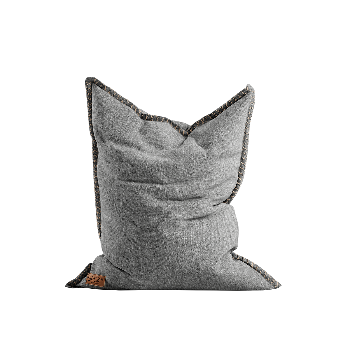 Cobana Beanbag Sækkestol i lys grå, rund form med blødt, vandafvisende stof. | Cobana Beanbag - Cobana Light Grey | SACKit