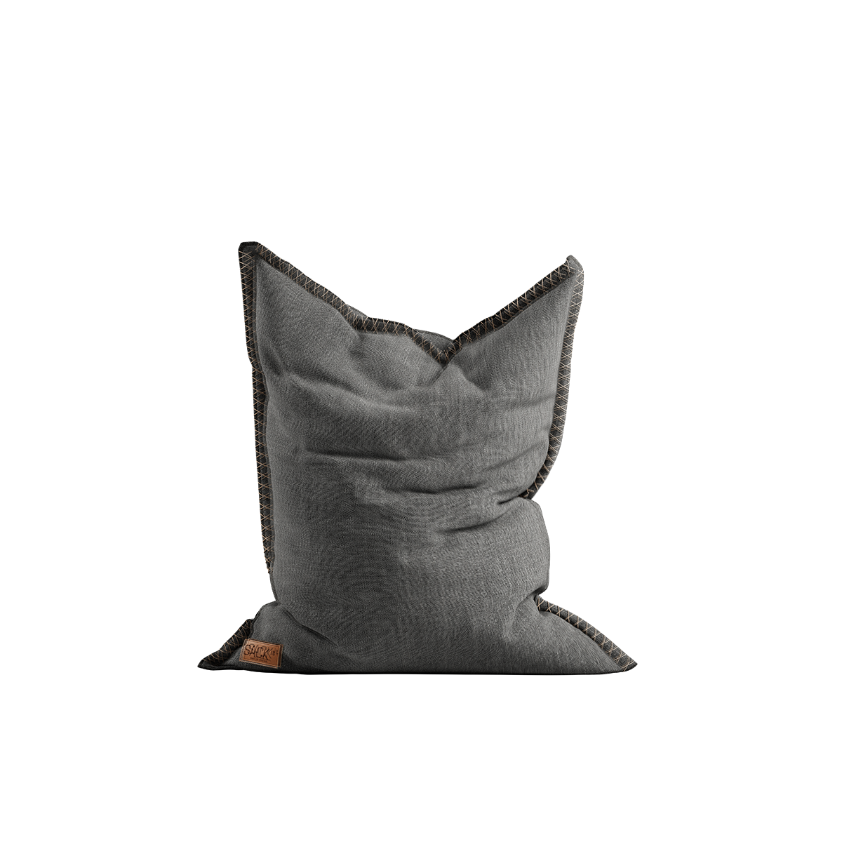 Cobana Junior Beanbag in grauem Olefin - Stoff, Kinder - Sitzsack mit handgenähten Stichen, 100x130 cm. | Cobana Junior Beanbag - Cobana Grey | SACKit