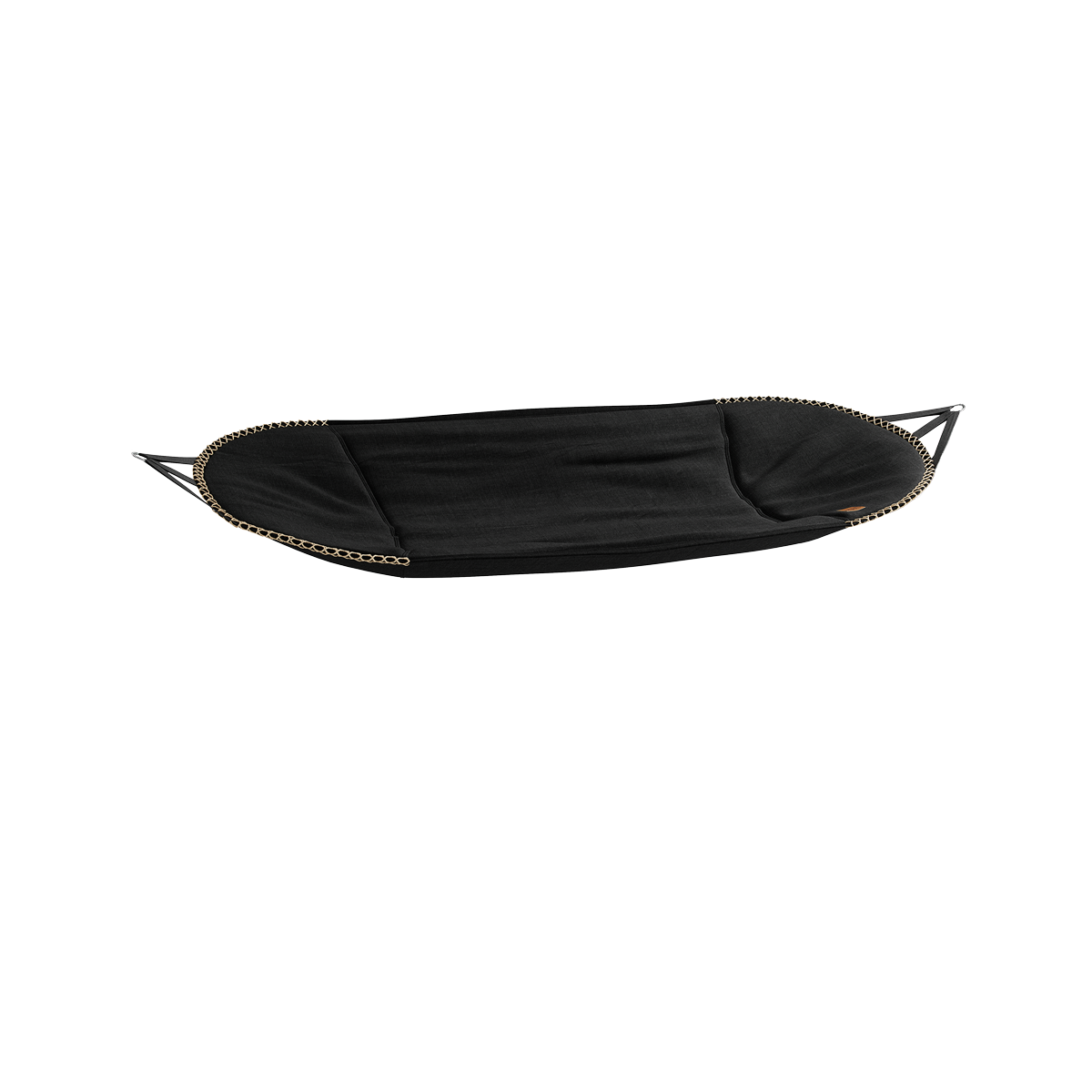 Schwarze Cobana Hängematte aus weichem Olefin - Textil, rechteckig und wasserabweisend. | Cobana Hammock Fabric - Cobana Black | SACKit
