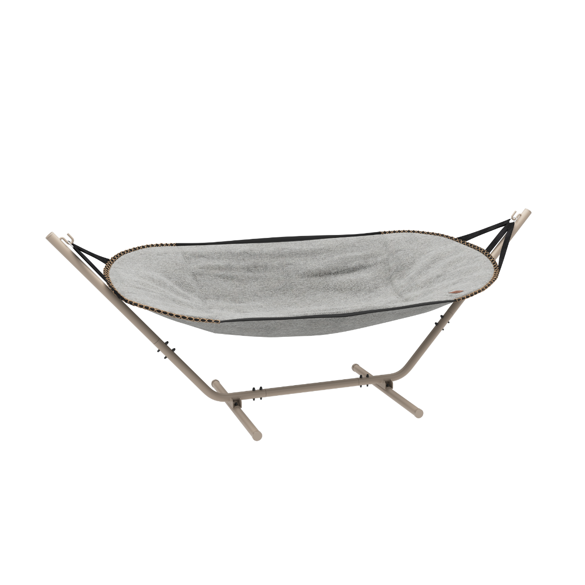 Cobana Hammock Hängematte in Sand Melange mit taupefarbenem Aluminiumgestell, outdoor geeignet. | Cobana Hammock - Cobana Sand Melange Taupe | SACKit