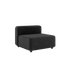 Schwarzes Cobana Lounge Sofa mit klaren Linien und pulverbeschichtetem Aluminiumrahmen für den Außenbereich. | Cobana Lounge Sofa - Seat - Cobana Black | SACKit