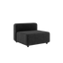 Schwarzes Cobana Lounge Sofa mit klaren Linien und pulverbeschichtetem Aluminiumrahmen für den Außenbereich. | Cobana Lounge Sofa - Seat - Cobana Black | SACKit