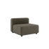 Cobana Lounge Sofa Seat in braun mit pulverbeschichtetem Aluminiumrahmen und Olefin - Faserbezug für den Außenbereich | Cobana Lounge Sofa - Seat - Cobana Brown | SACKit