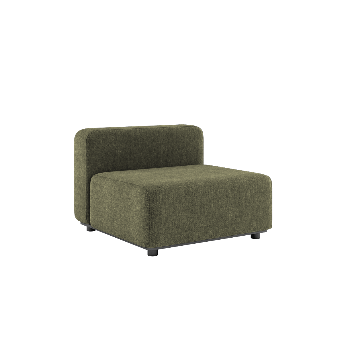 Modulares Cobana Lounge Sofa in Kirra Olive mit pulverbeschichtetem Aluminiumrahmen, outdoor geeignet.