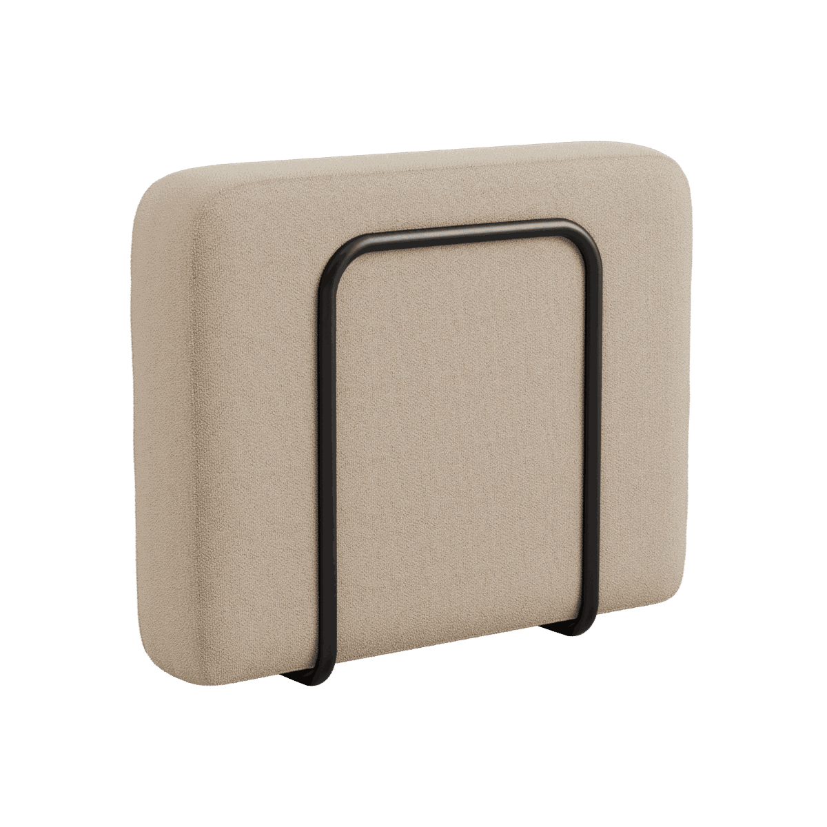 Cobana Lounge Sofa Armrest Modul in Boucle Beige mit pulverbeschichtetem Aluminiumrahmen für den Außenbereich | Cobana Lounge Sofa - Armrest - Boucle Beige | SACKit