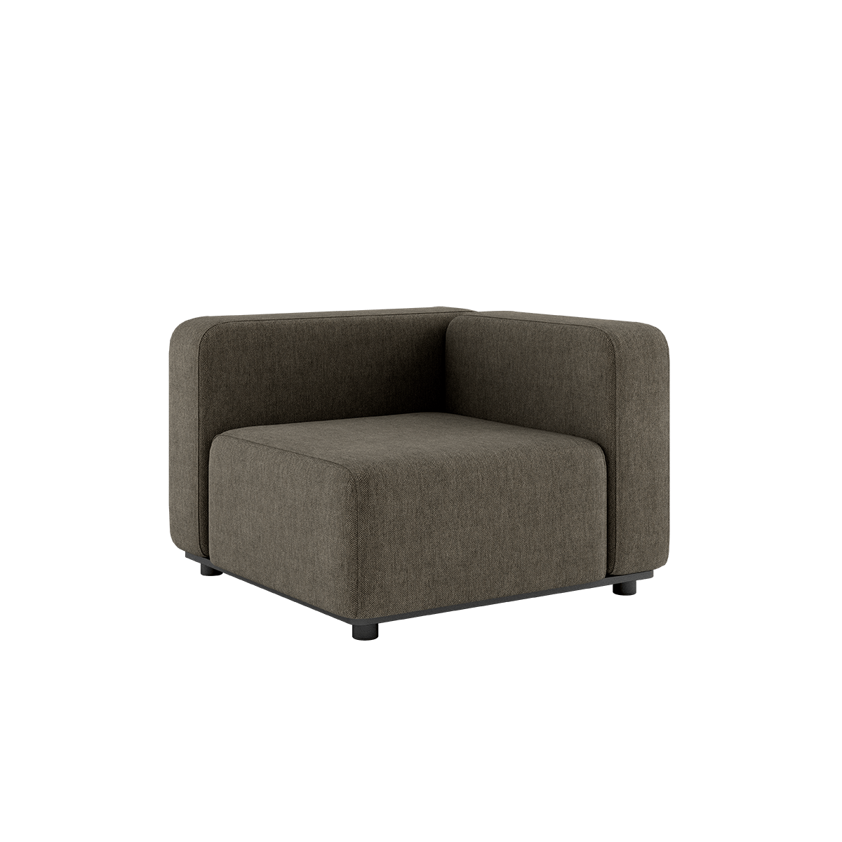 Eckiges Cobana Lounge Sofa in Braun mit pulverbeschichtetem Aluminiumrahmen für den Außenbereich