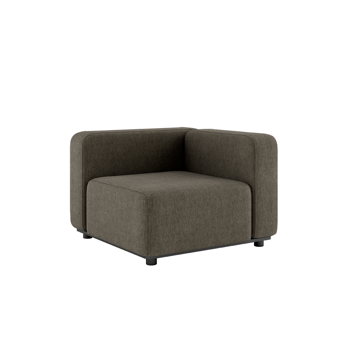 Cobana Lounge Sofa Corner in braun mit pulverbeschichtetem Aluminiumrahmen und Olefin - Fasern für den Außenbereich | Cobana Lounge Sofa - Corner - Cobana Brown | SACKit