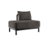 Kirra Lounge Sofa Open end right in Kirra Noir with aluminum frame and Olefin textile for outdoor use