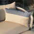 Tide Cushion Zierkissen in Sand und Indigo mit geometrischem Muster für den Außenbereich | Tide Cushion - Sand/Indigo | SACKit