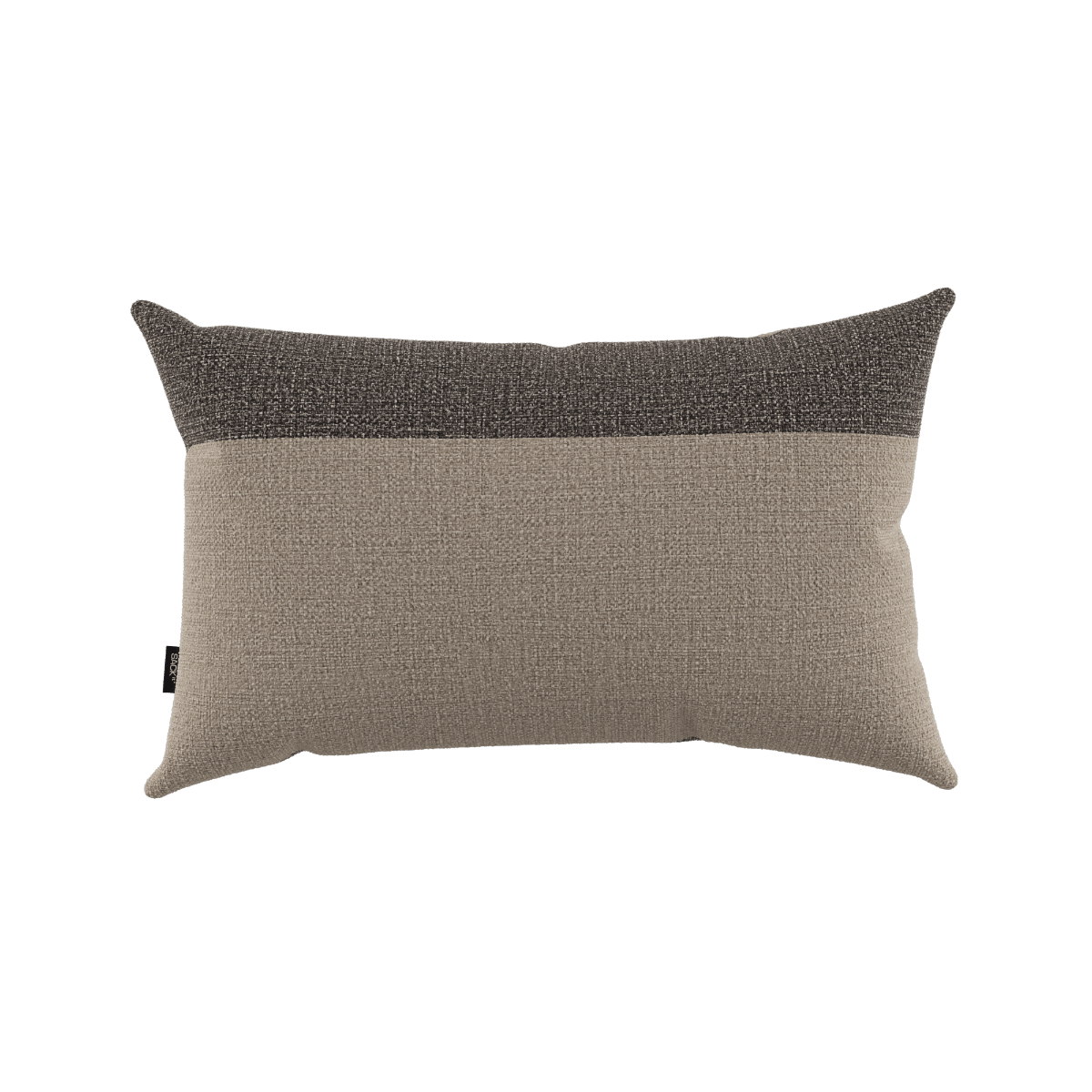 Weiches rechteckiges Zierkissen Tide Cushion in Sand/Noir für den Außenbereich mit abnehmbarem Bezug. | Tide Cushion - Sand/Noir | SACKit