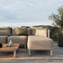 Weiches Outdoor - Zierkissen Tide Cushion in Sand und Indigo mit abnehmbarem Bezug. | Tide Cushion - Sand/Olive | SACKit