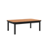 Kirra Coffee Table in schwarzem pulverbeschichtetem Aluminium mit Teakholz - Tischplatte, outdoor geeignet. | Kirra Coffee Table - Noir Ohne Accessory Fit | SACKit