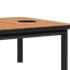 Kirra Coffee Table aus pulverbeschichtetem Aluminium und Teakholz in Noir ohne Accessory Fit, freistehend. | Kirra Coffee Table - Noir Ohne Accessory Fit | SACKit