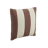 Quadratisches Outdoor-Kissen mit kastanienbraunen und cremeweißen Streifen, freigestellt | Outdoor Cushion Square - Renesse Chestnut | sackit