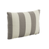 Rechteckiges Outdoor-Kissen mit taupegrauen und cremeweißen Streifen, freigestellt | Outdoor Cushion Rectangular - Renesse Taupe | sackit