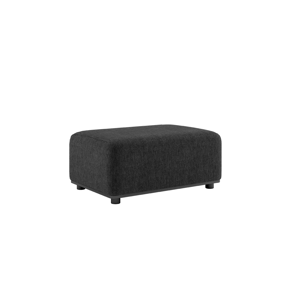 Cobana Lounge Sofa Pouf in schwarzem, pulverbeschichtetem Aluminiumrahmen mit Olefin - Faserbezug. | Cobana Lounge Sofa - Pouf - Cobana Black | SACKit