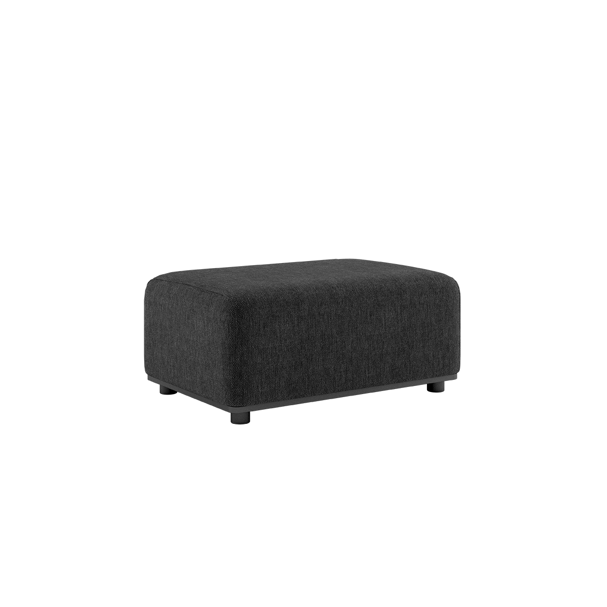 Cobana Lounge Sofa Pouf in schwarzem, pulverbeschichtetem Aluminiumrahmen mit Olefin - Faserbezug. | Cobana Lounge Sofa - Pouf - Cobana Black | SACKit