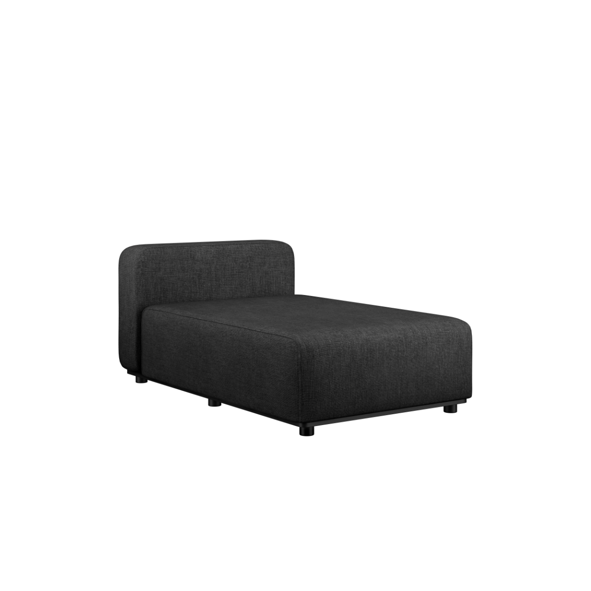 Cobana Lounge Sofa Chaise Modul in Schwarz mit pulverbeschichtetem Aluminiumrahmen und Olefin - Fasern | Cobana Lounge Sofa - Chaise module - Cobana Black | SACKit