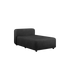 Cobana Lounge Sofa Chaise Modul in Schwarz mit pulverbeschichtetem Aluminiumrahmen und Olefin - Fasern | Cobana Lounge Sofa - Chaise module - Cobana Black | SACKit