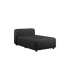 Cobana Lounge Sofa Chaise Modul in Schwarz mit pulverbeschichtetem Aluminiumrahmen und Olefin - Fasern | Cobana Lounge Sofa - Chaise module - Cobana Black | SACKit