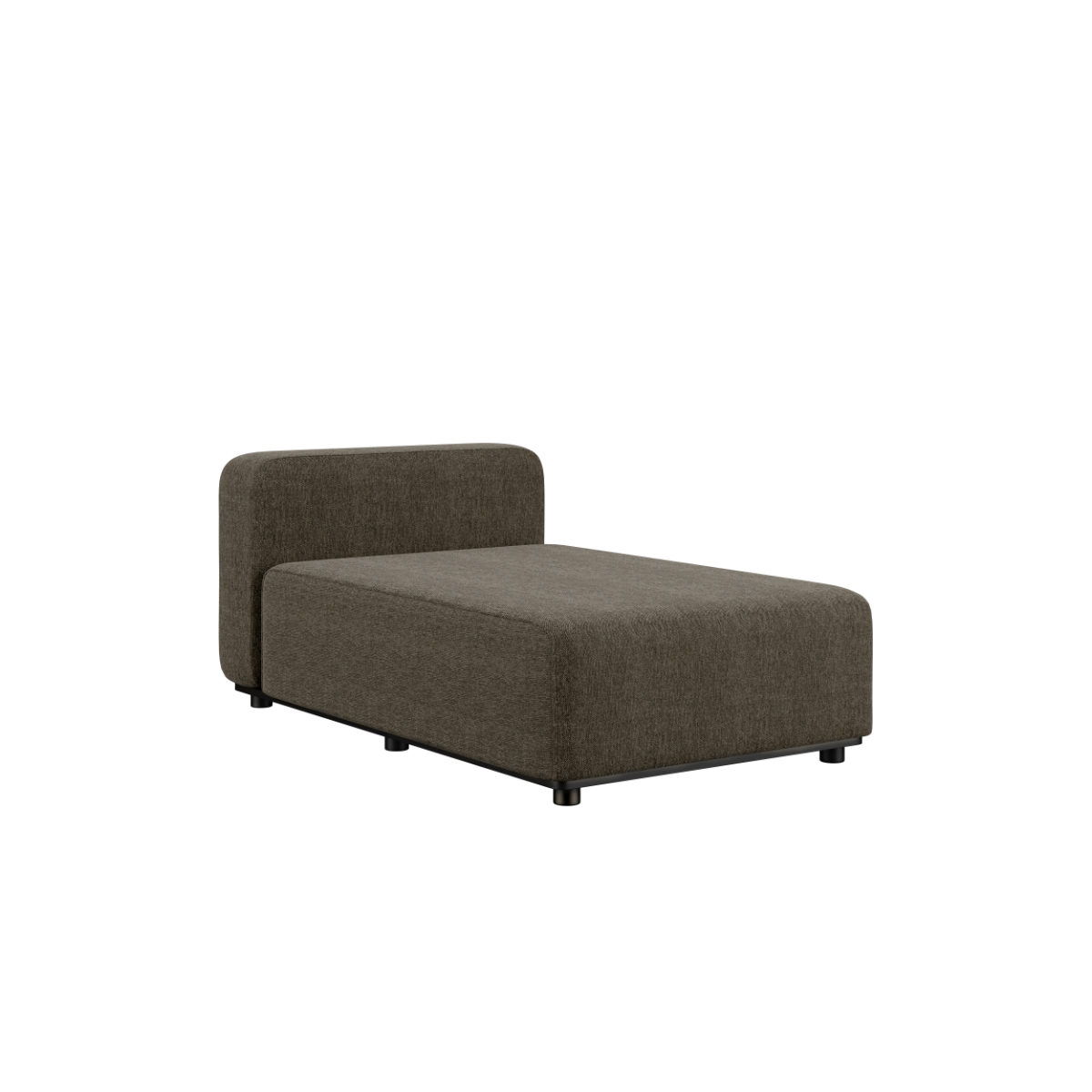 Cobana Lounge Sofa Chaise Modul in Braun mit pulverbeschichtetem Aluminiumrahmen und Olefin - Faserbezug | Cobana Lounge Sofa - Chaise module - Cobana Brown | SACKit