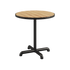 Kirra Café Table aus pulverbeschichtetem Aluminium und FSC® - zertifiziertem Teakholz in Noir - Farbe, rund und kompakt. | Kirra Café Table - Noir | SACKit