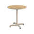 Kirra Café Table aus pulverbeschichtetem Aluminium und Teakholz in Taupe, runder Outdoor - Tisch. | Kirra Café Table - Taupe | SACKit