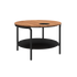 Runder Patio Coffee Table Ø70 mit pulverbeschichtetem Aluminiumrahmen und FSC® - Teakholz, mit Accessory Fit | Patio Coffee Table - Ø70 - Mit Accessory Fit | SACKit