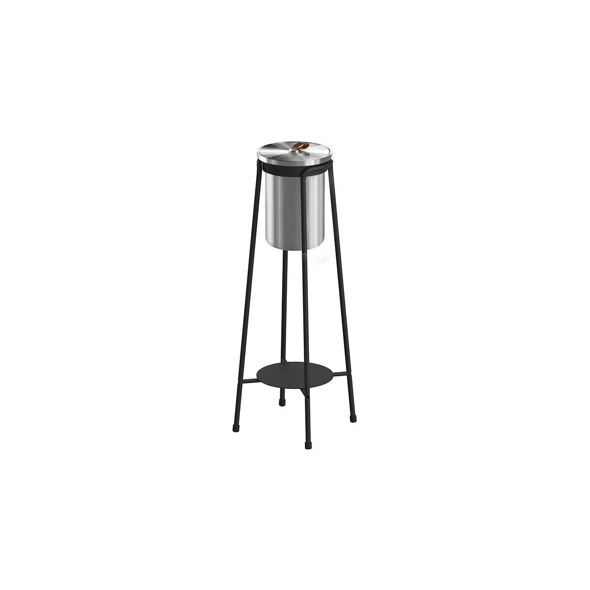Patio Accessory Stand und Wine Cooler aus pulverbeschichtetem Edelstahl in schlichtem Design | Patio Accessory Stand Ø14 + Wine Cooler - Stainless steel | SACKit