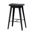 Nordic Bar Stool - Black Stained Oak with stitches